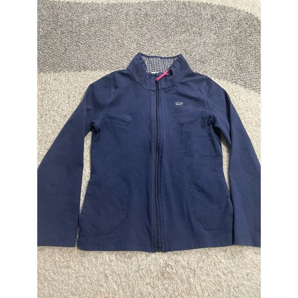 Vineyard Vines Girls Medium 10-12 Full Zip Long Sleeve Jacket Blue K0222 57543 - Picture 2 of 13